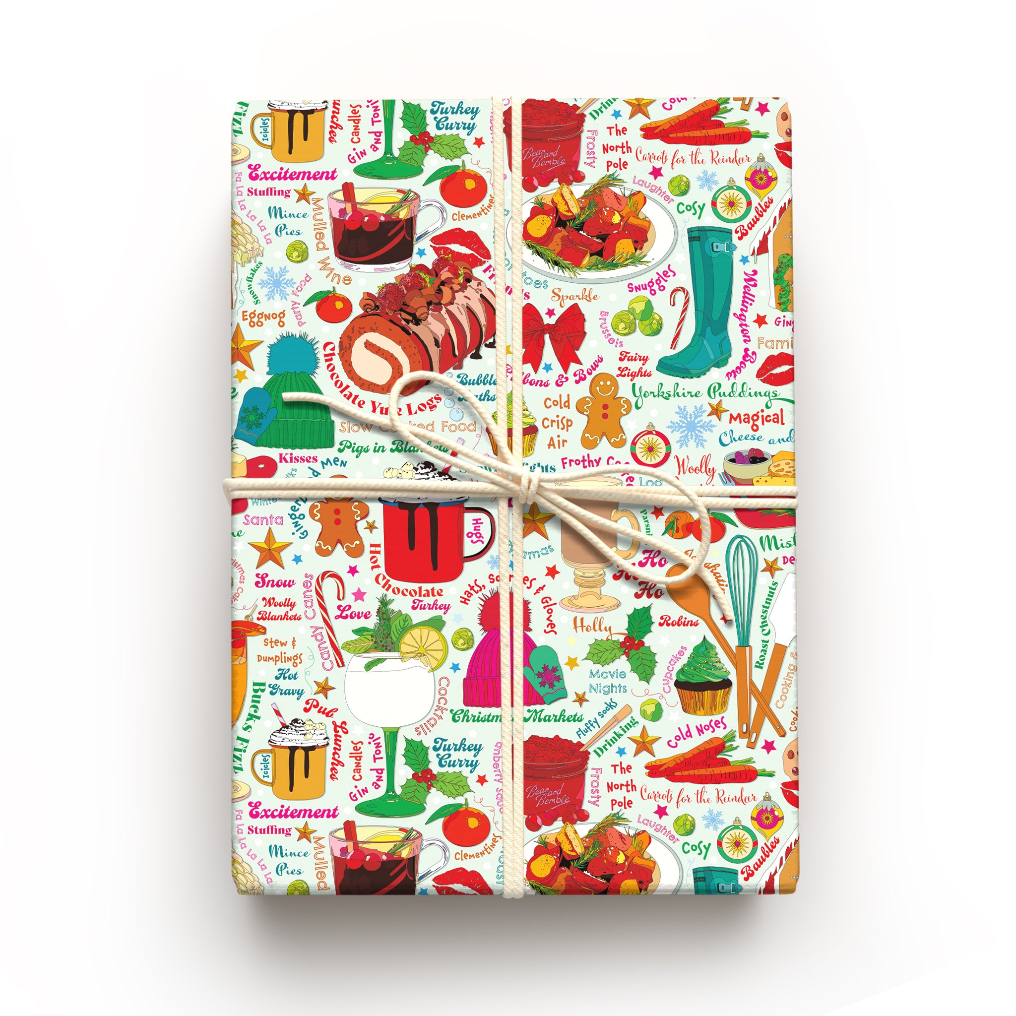 Christmas Eat Drink and Bed Merry Gift Wrap