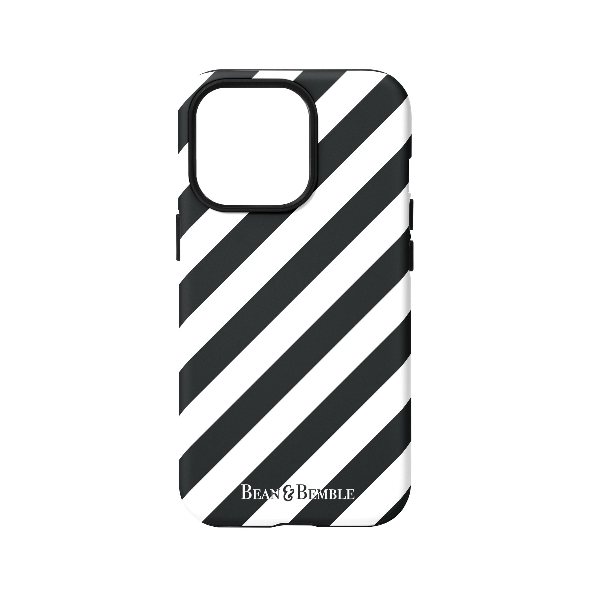 Monochrome striped iphone case- - graphic pattern