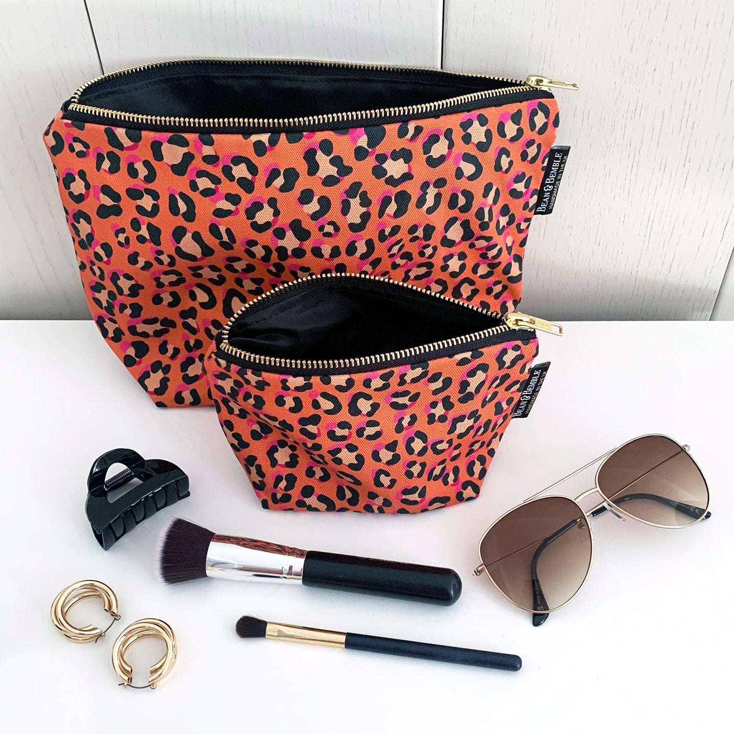 Matching cosmetic bags top